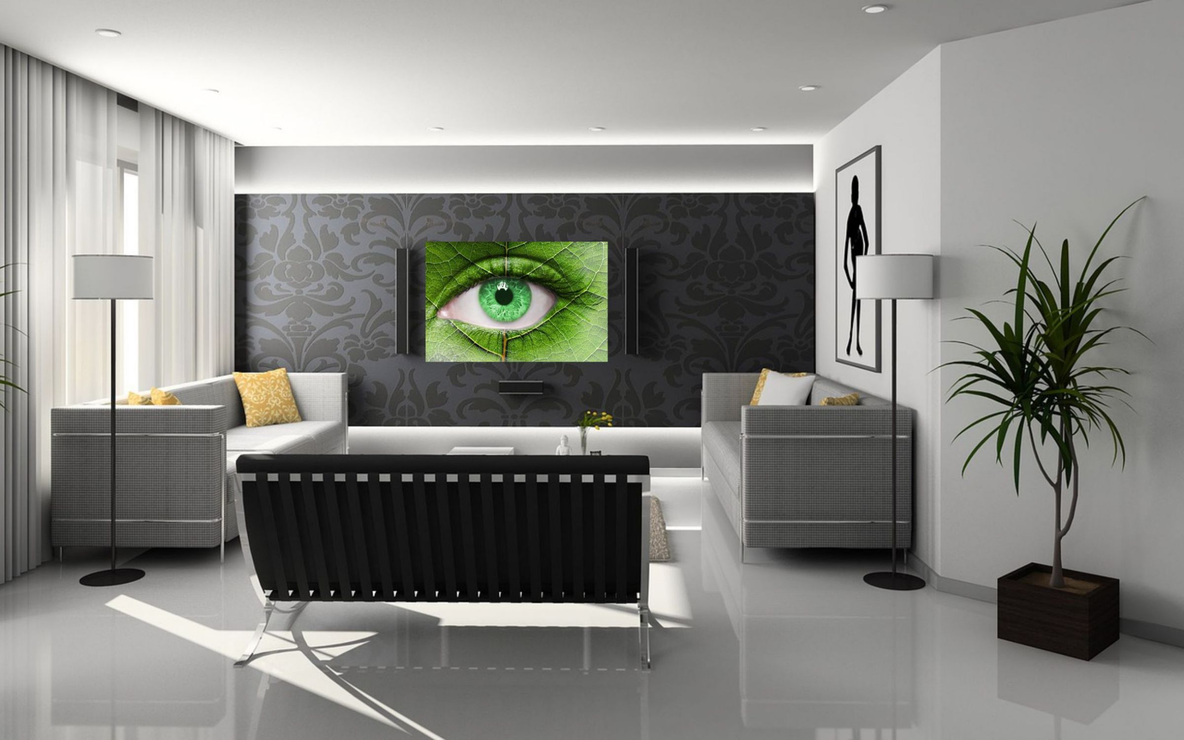 Wandbild "grünes Auge"